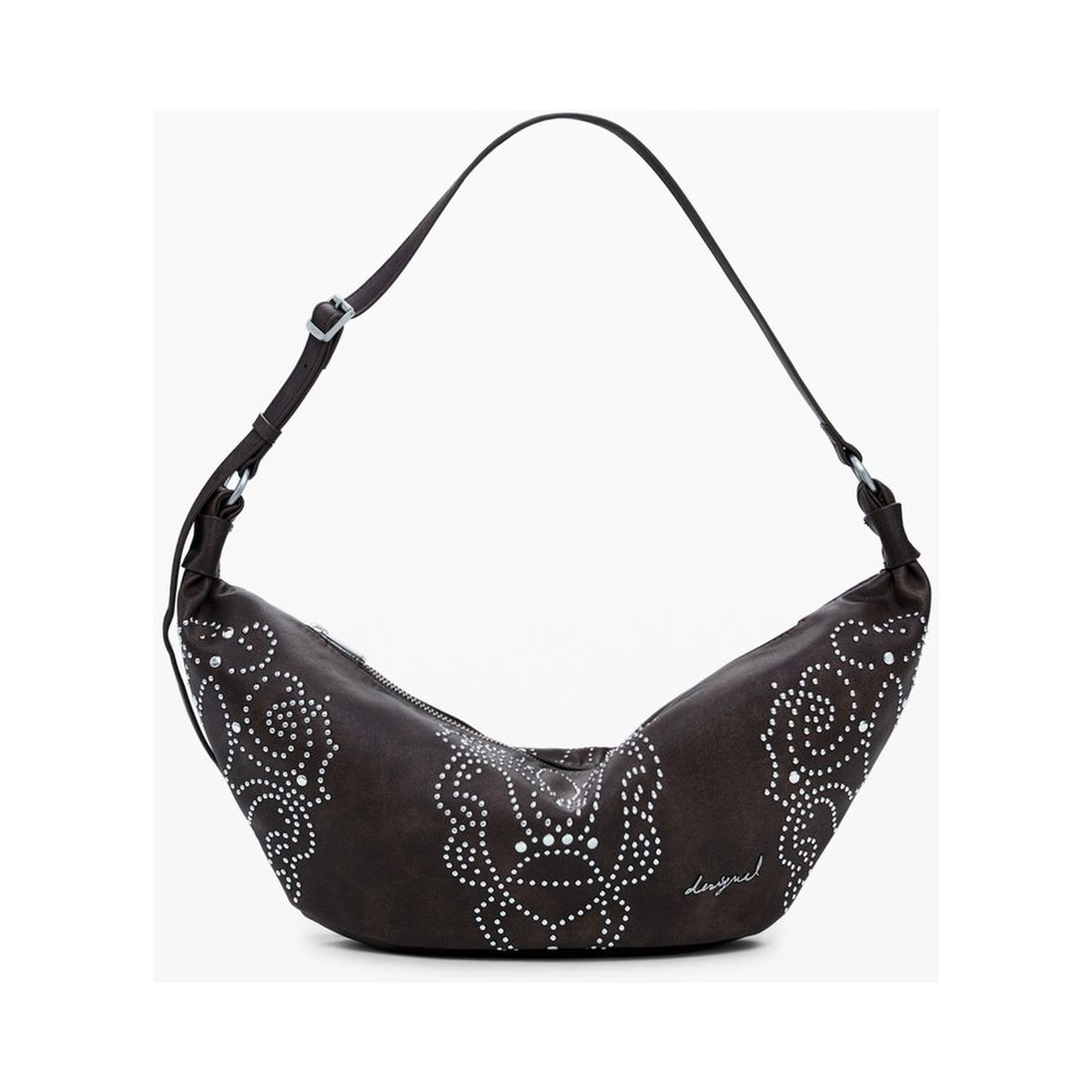 Brown Polyethylene Women Handbag