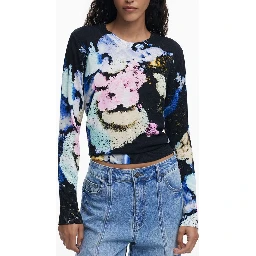 Black Linen Women Sweater