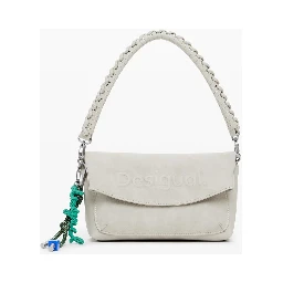 Beige Polyethylene Women Handbag