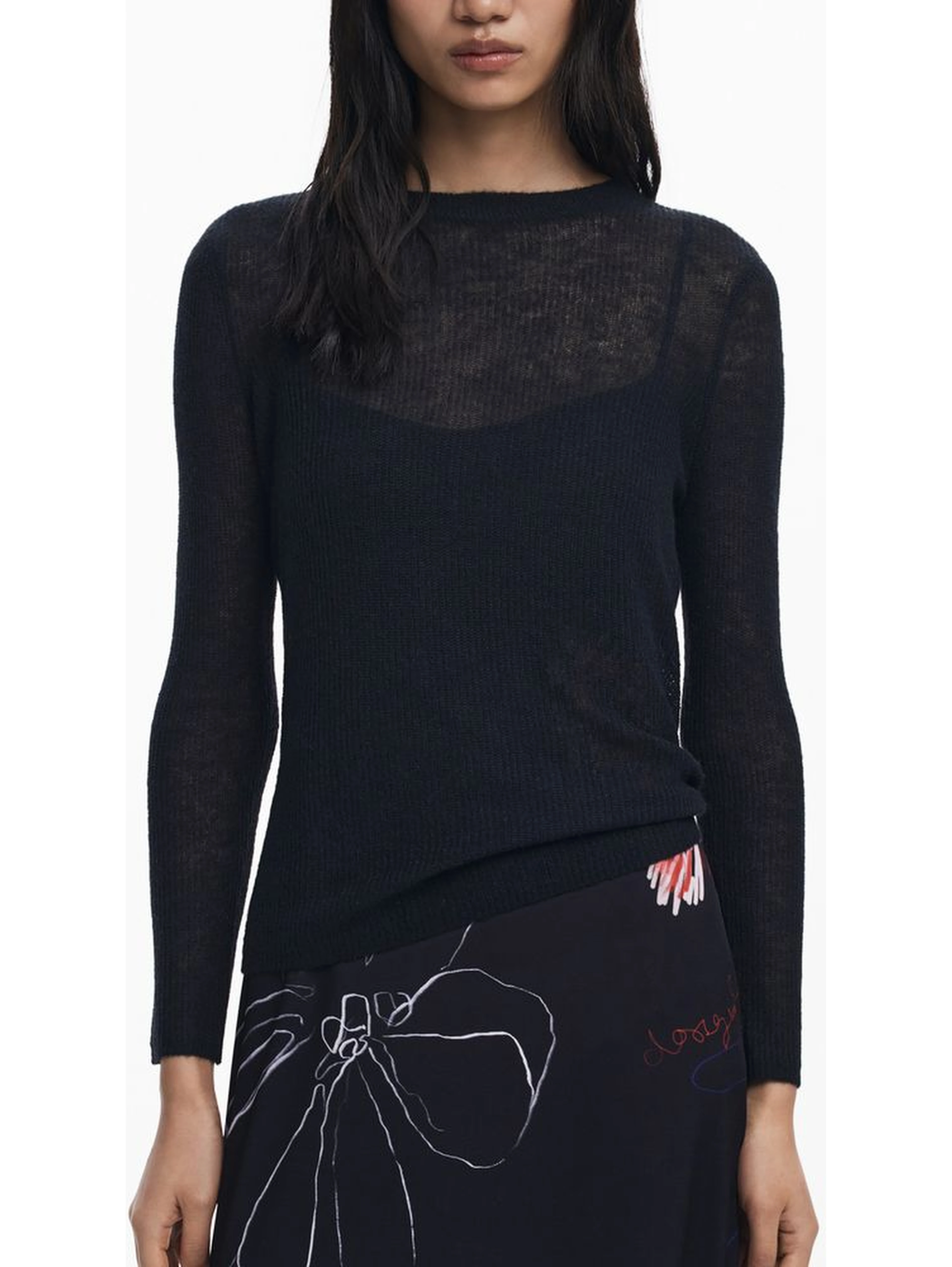 Black Polyester Women Dress