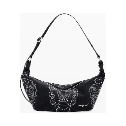 Black Polyethylene Women Handbag