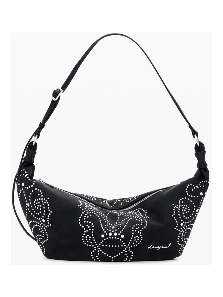Black Polyethylene Women Handbag