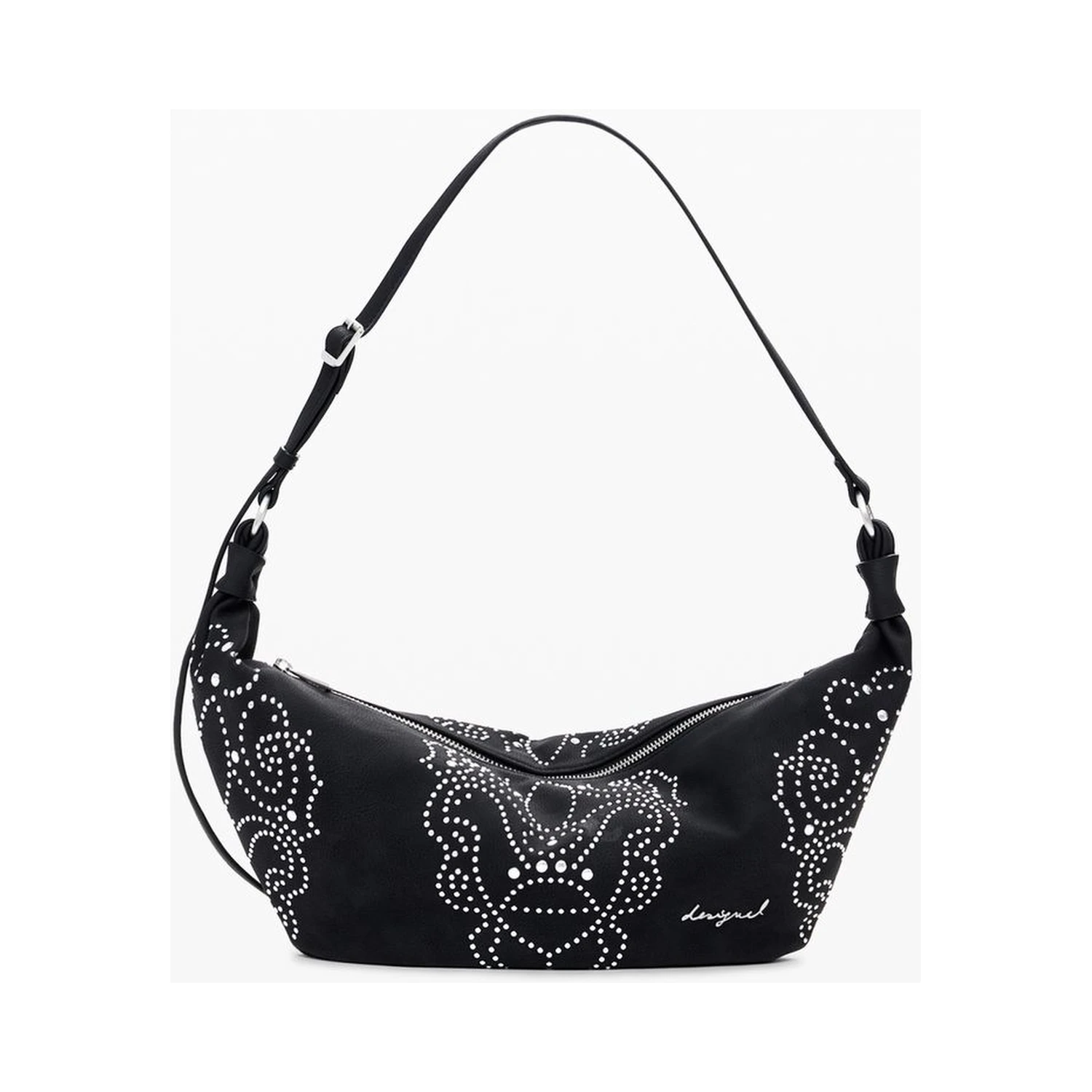 Black Polyethylene Women Handbag