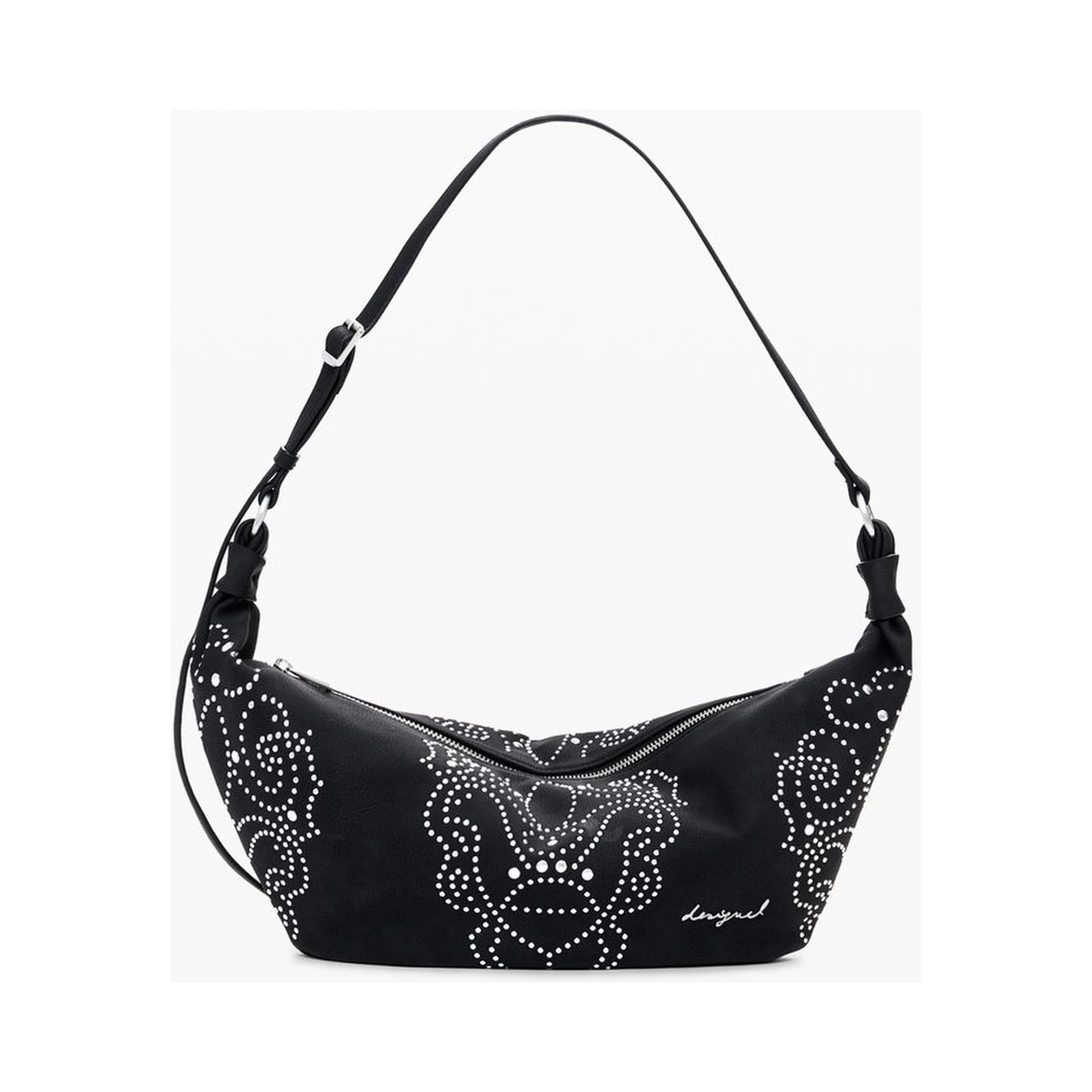 Black Polyethylene Women Handbag
