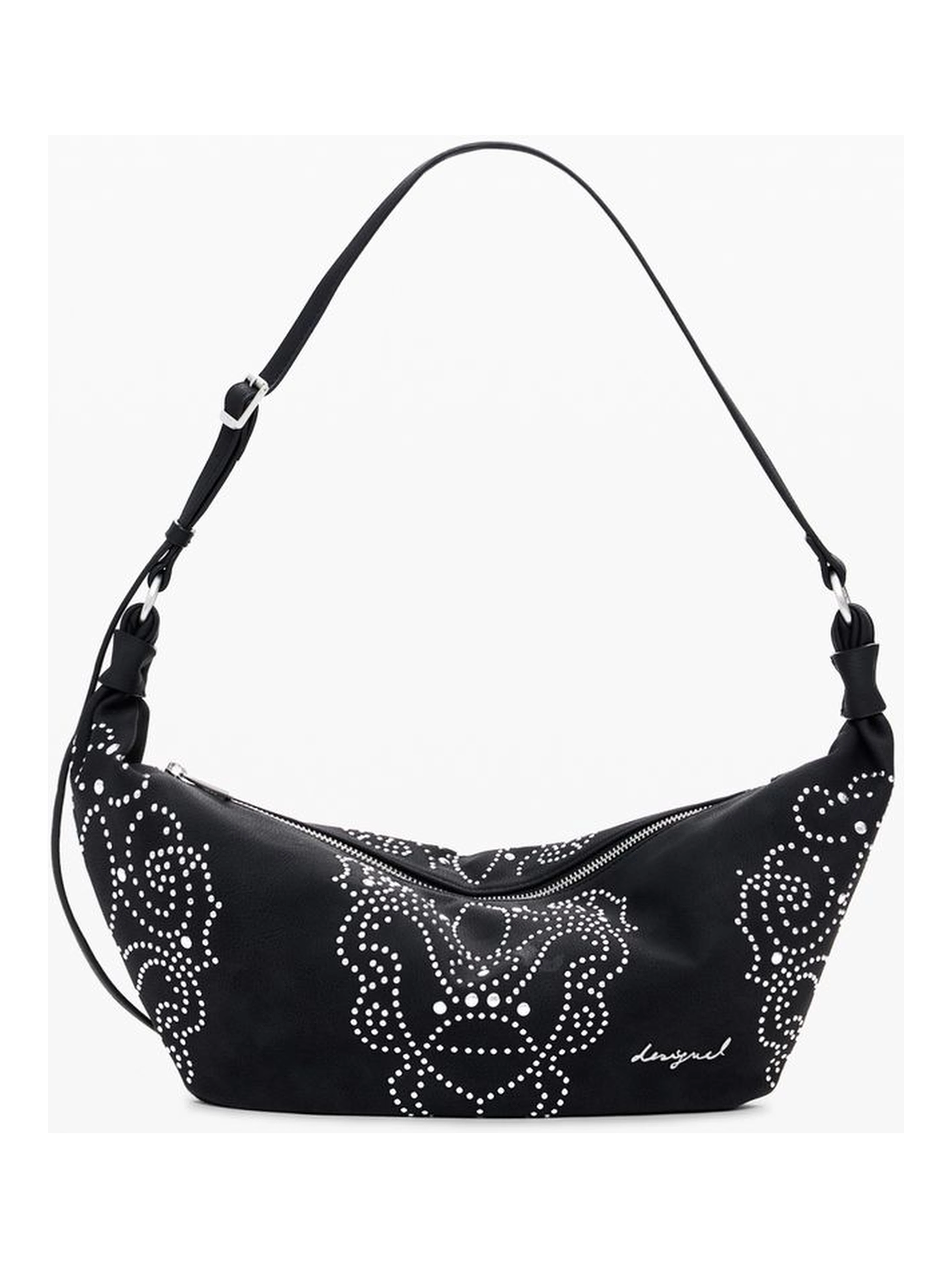 Black Polyethylene Women Handbag