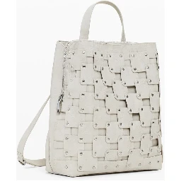 Beige Polyethylene Women Backpack