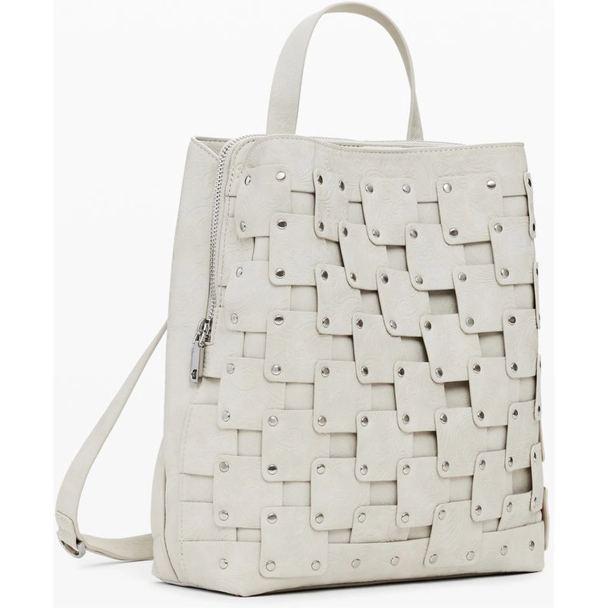 Beige Polyethylene Women Backpack