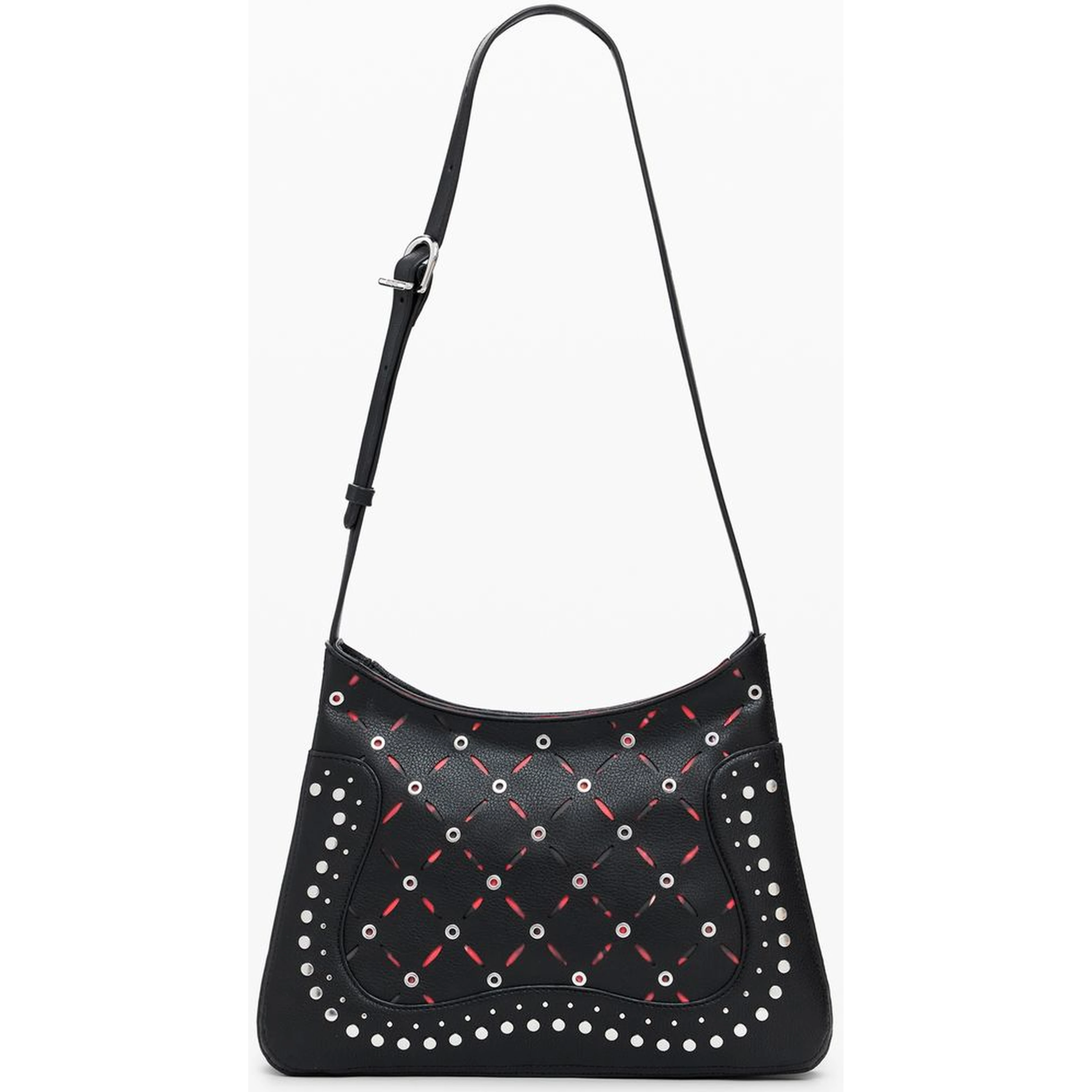 Black Polyethylene Women Handbag