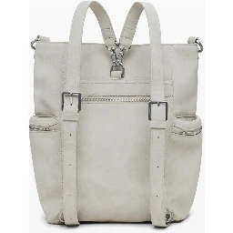 Beige Polyethylene Women Backpack