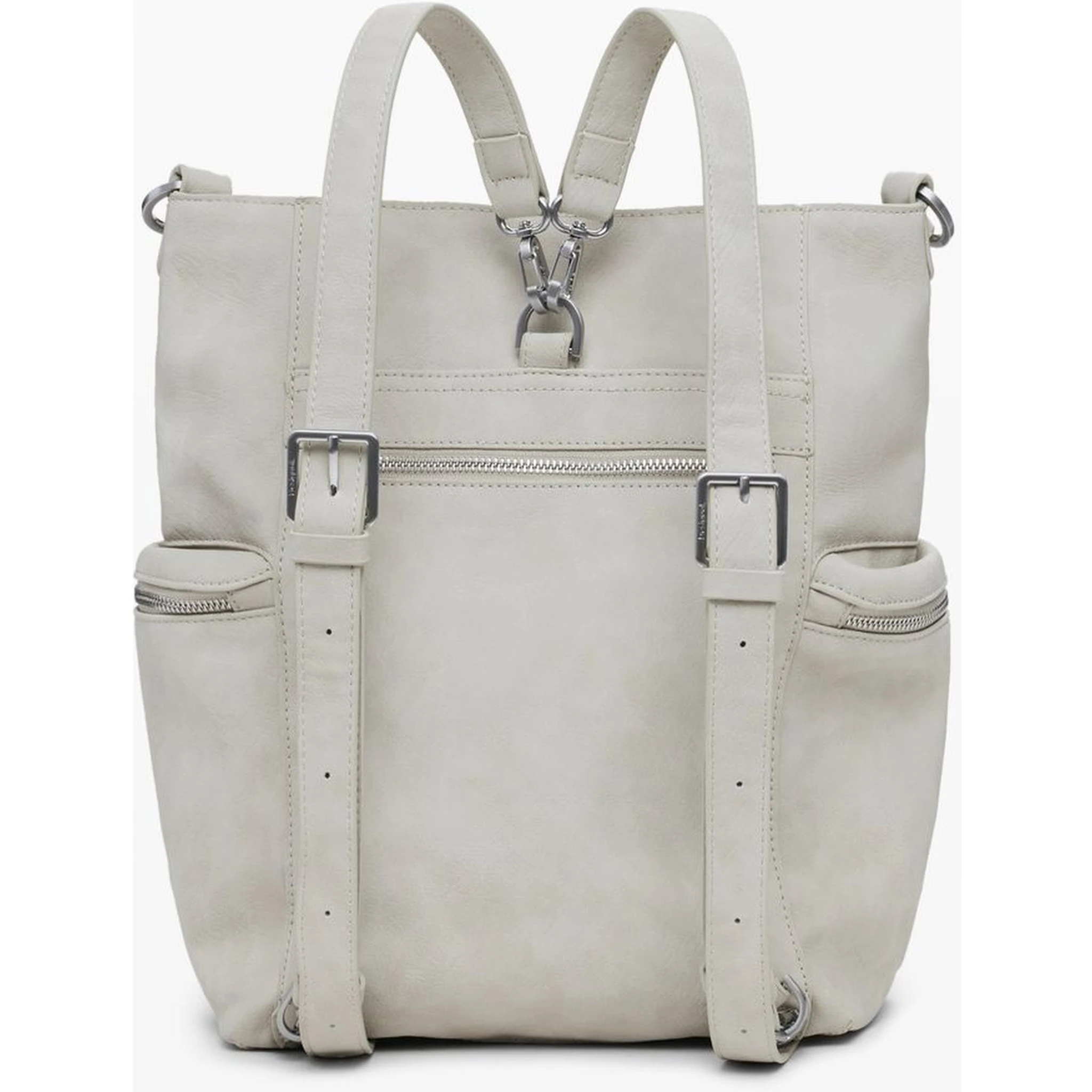 Beige Polyethylene Women Backpack