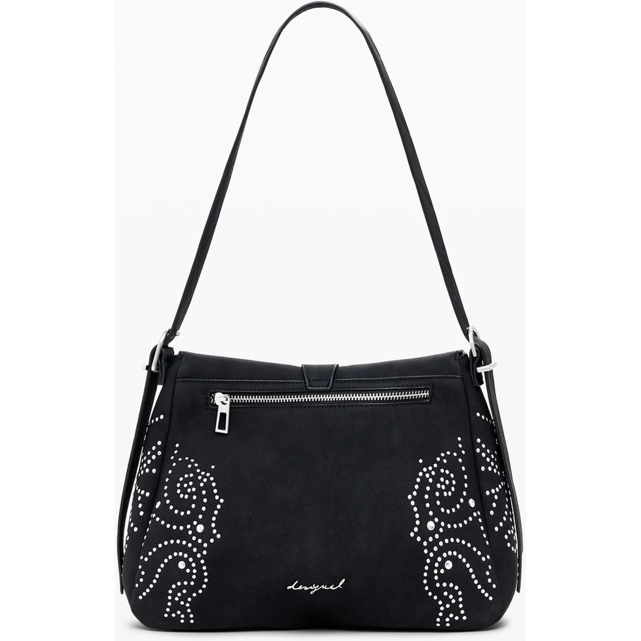 Black Polyethylene Women Handbag