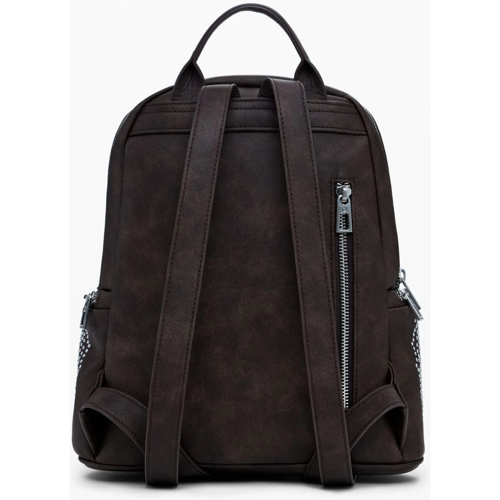 Brown Polyethylene Women Backpack
