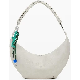 Beige Polyethylene Women Handbag