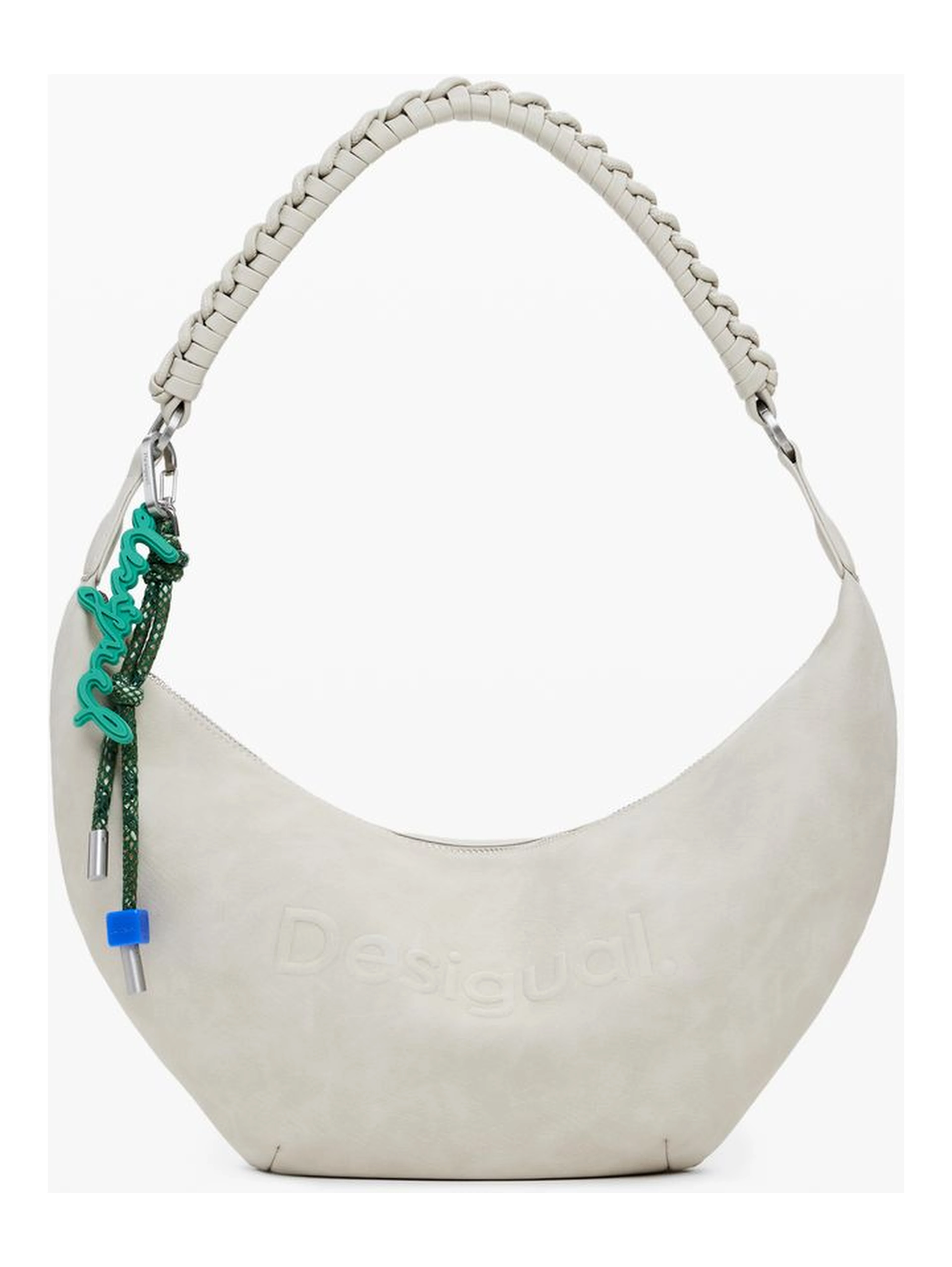 Beige Polyethylene Women Handbag