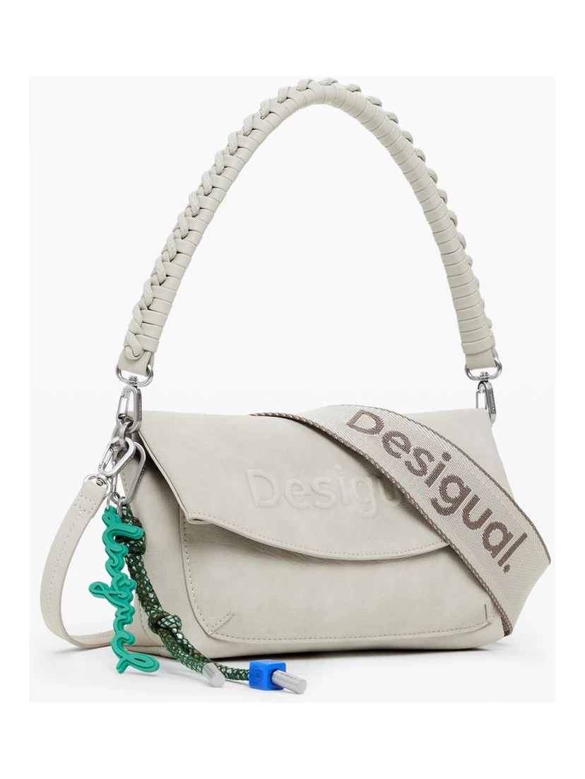 Beige Polyethylene Women Handbag