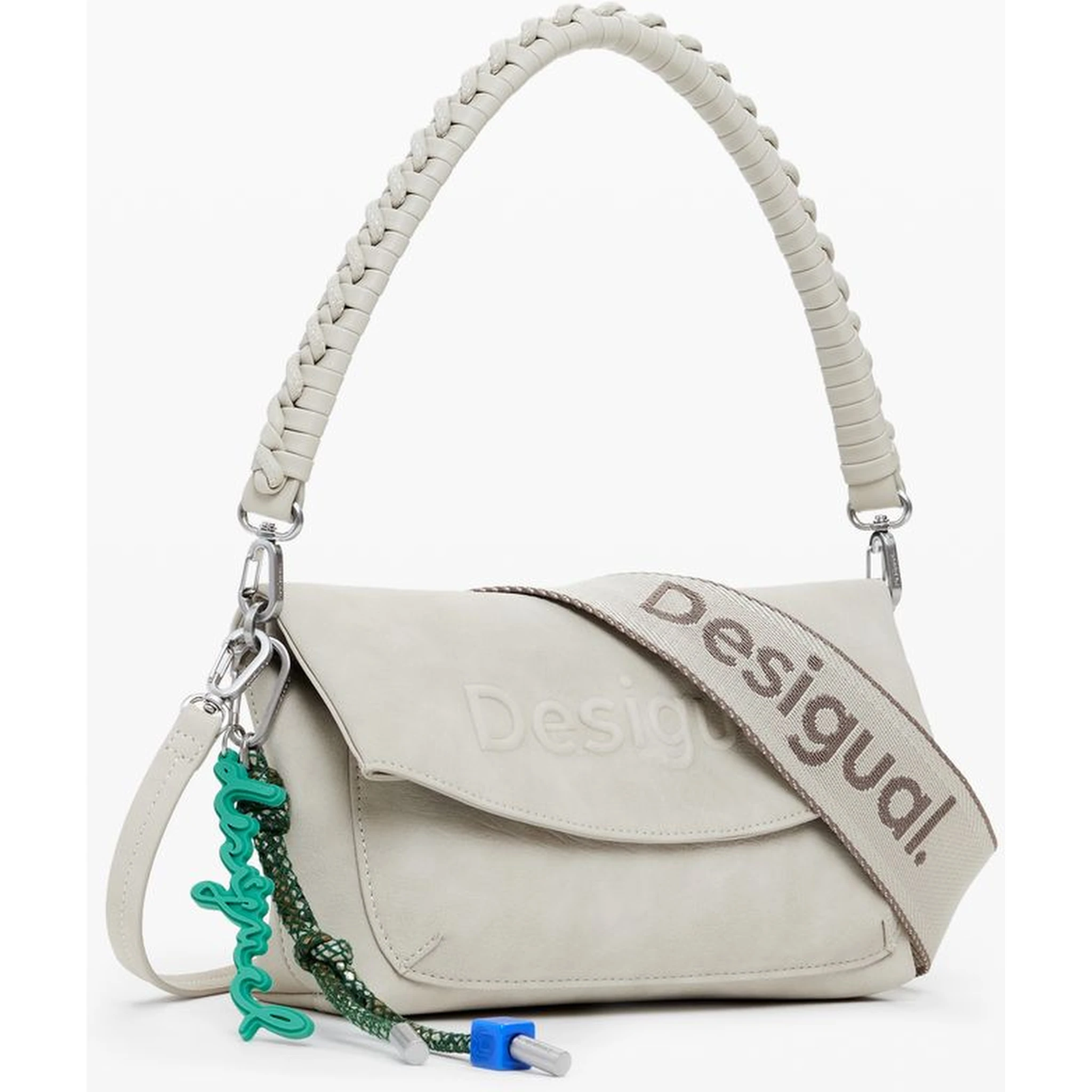 Beige Polyethylene Women Handbag