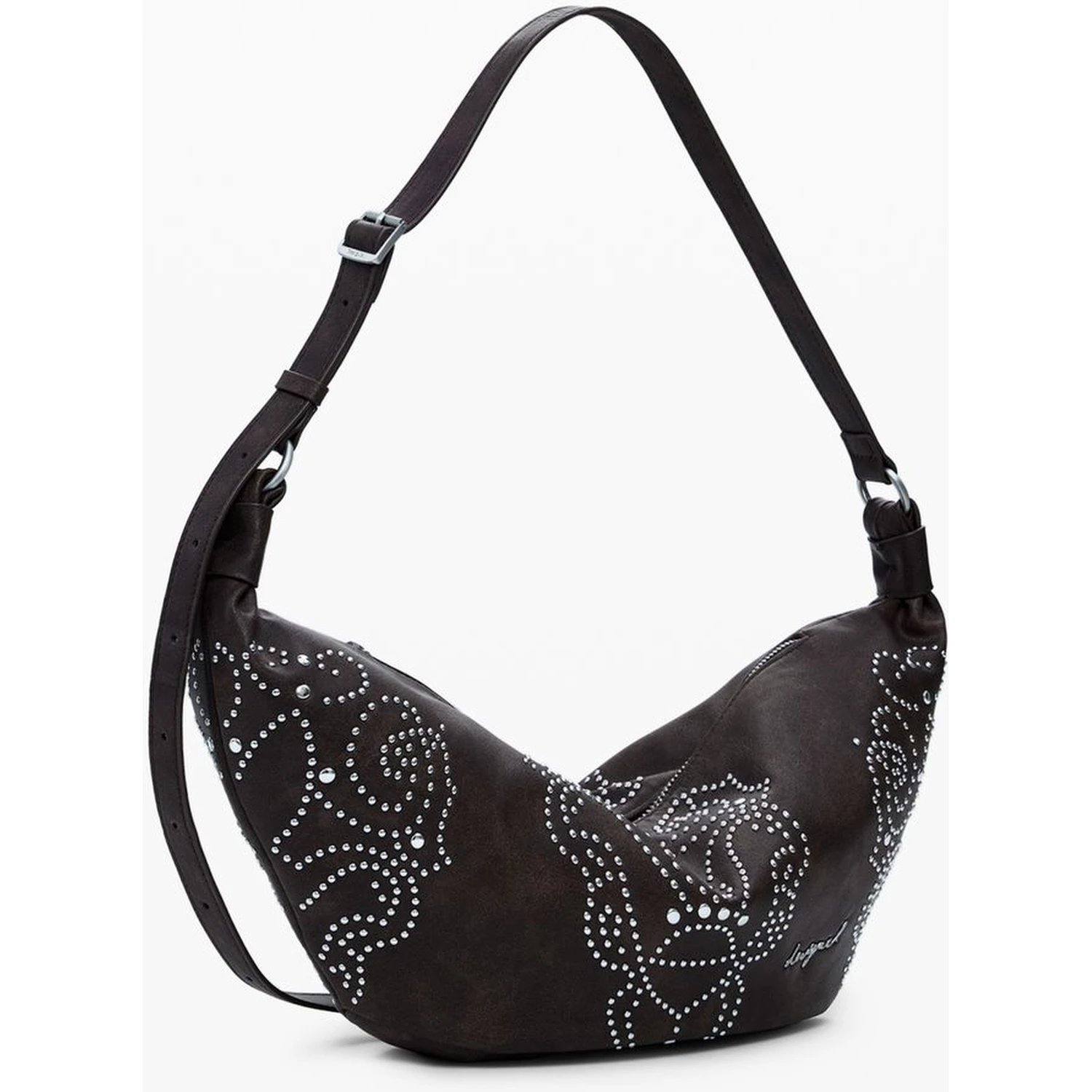Brown Polyethylene Women Handbag