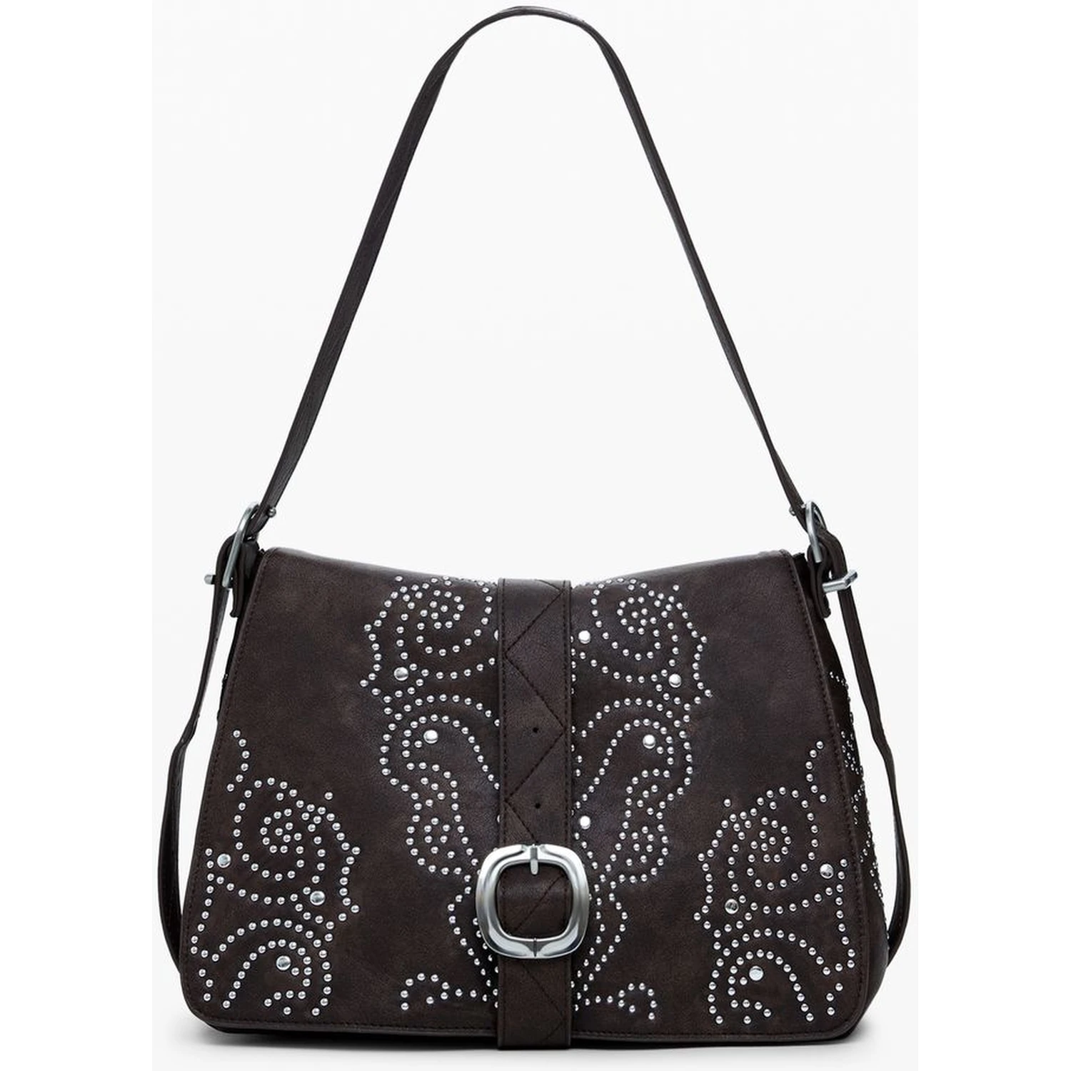 Brown Polyethylene Women Handbag