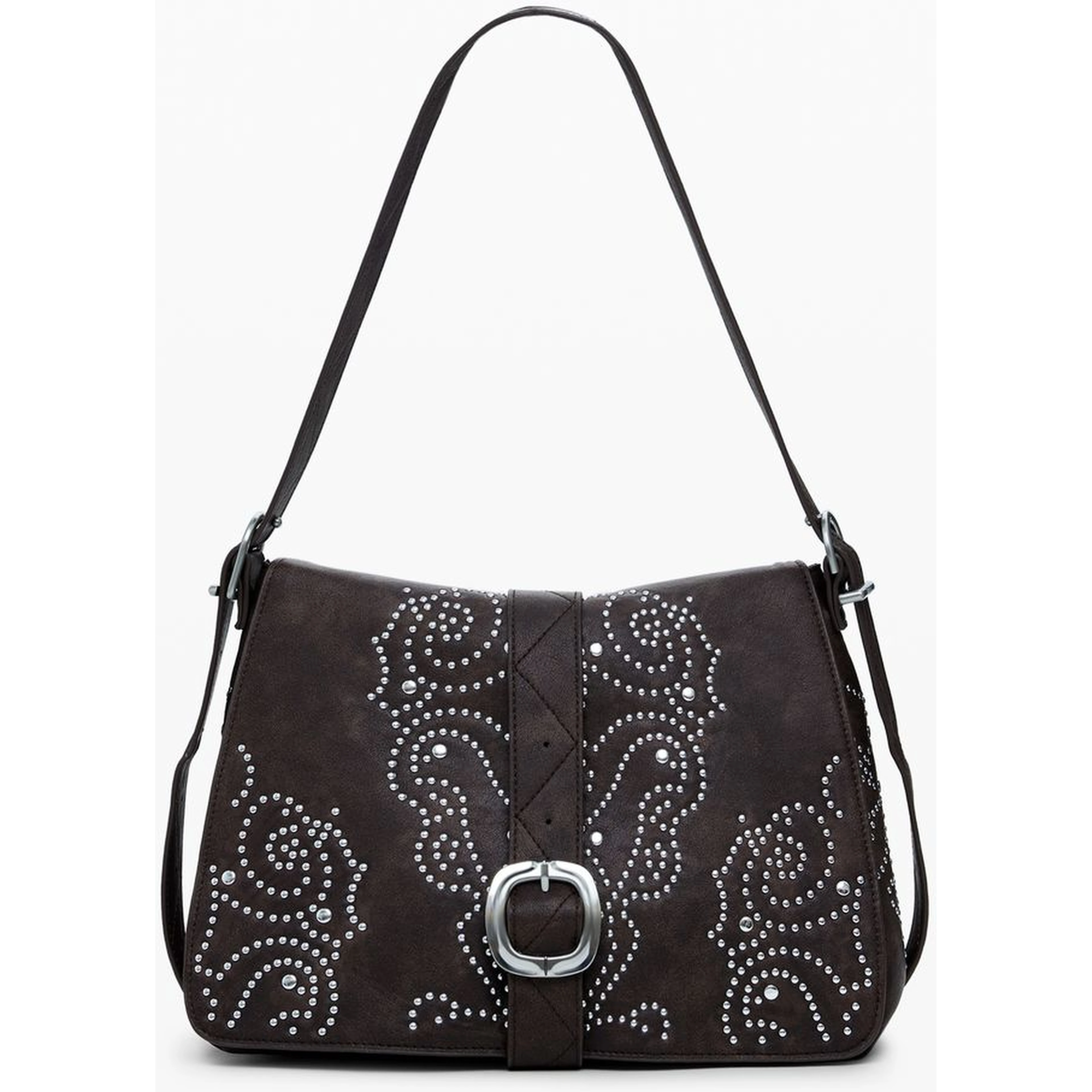 Brown Polyethylene Women Handbag