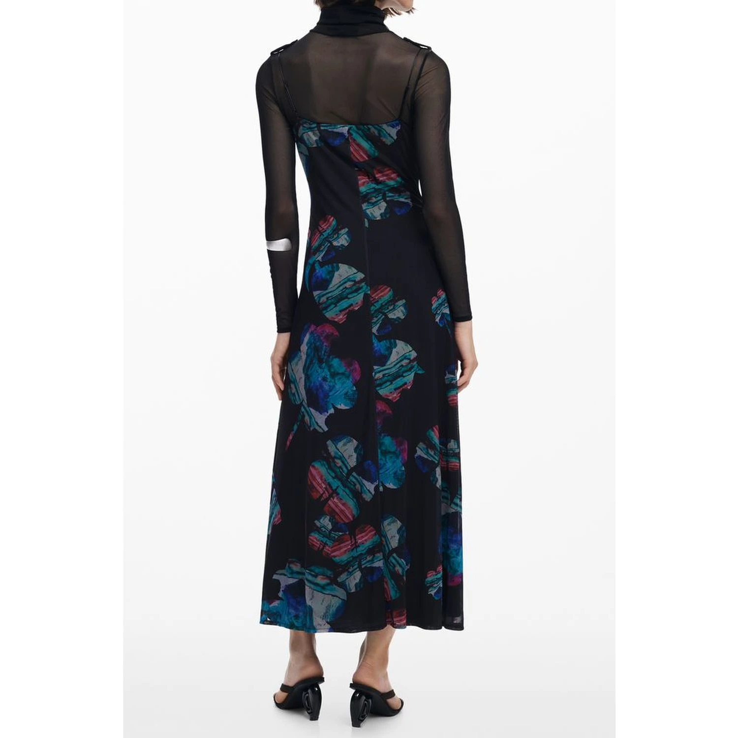 Black Polyester Women Dress
