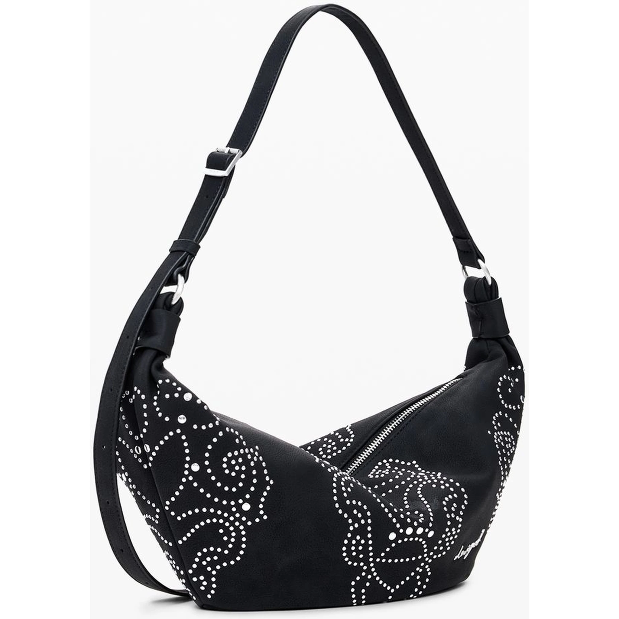 Black Polyethylene Women Handbag
