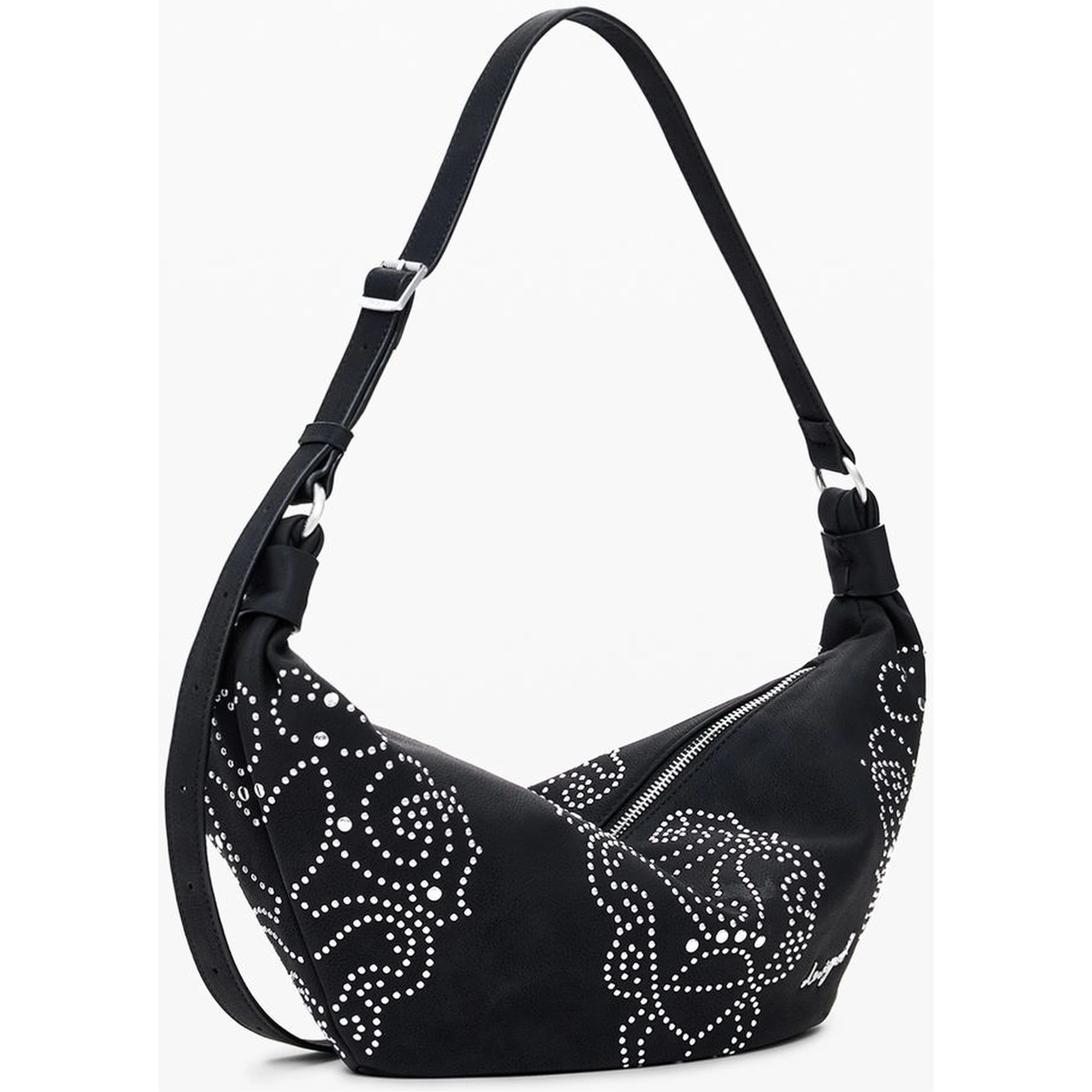 Black Polyethylene Women Handbag