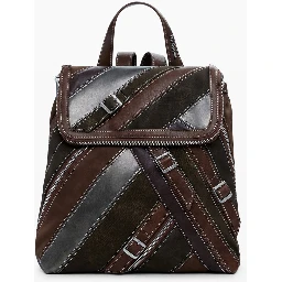 Brown Polyethylene Women Backpack