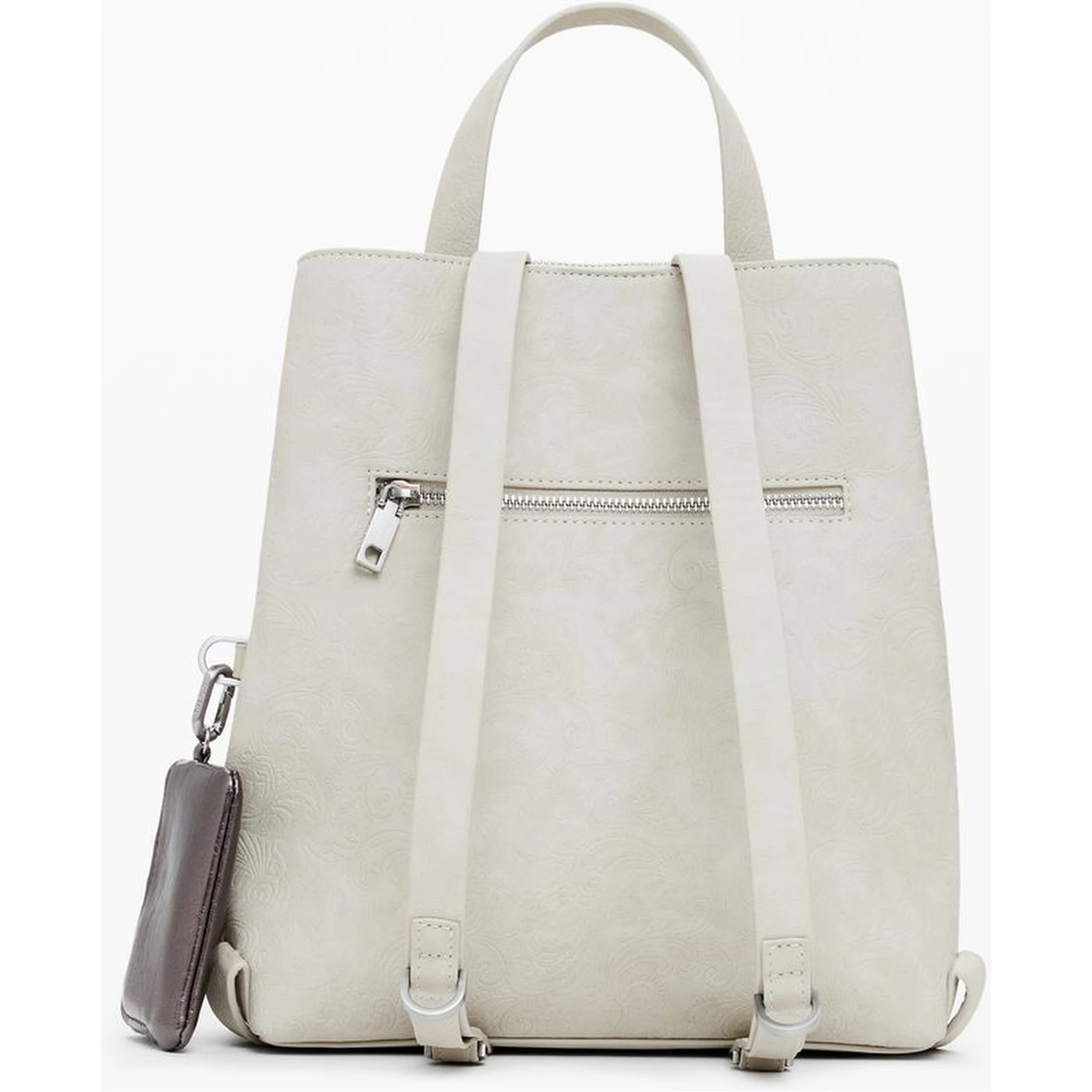 Beige Polyethylene Women Backpack