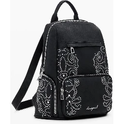 Black Polyethylene Women Backpack