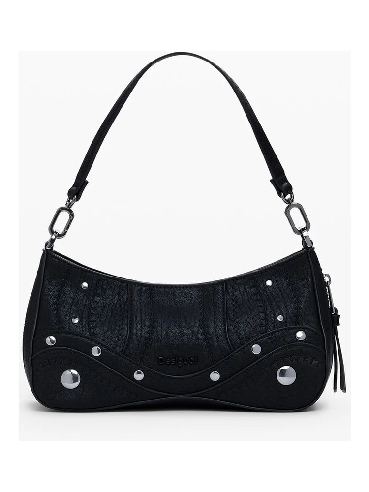 Black Polyethylene Women Handbag