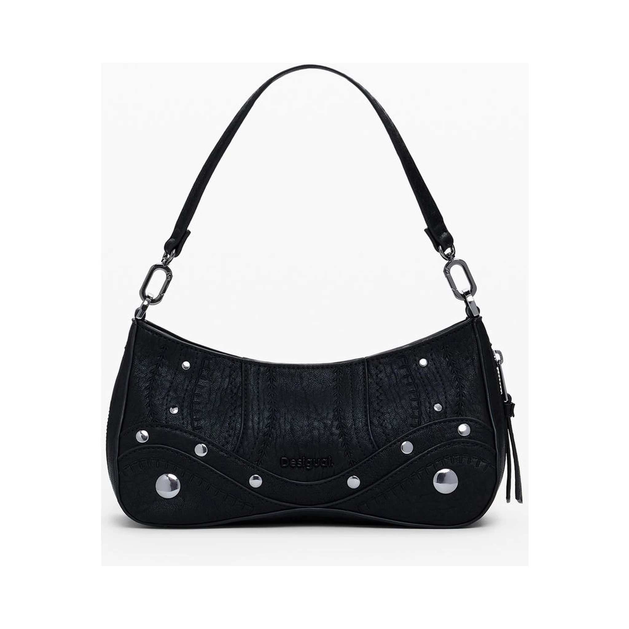 Black Polyethylene Women Handbag