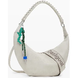 Beige Polyethylene Women Handbag