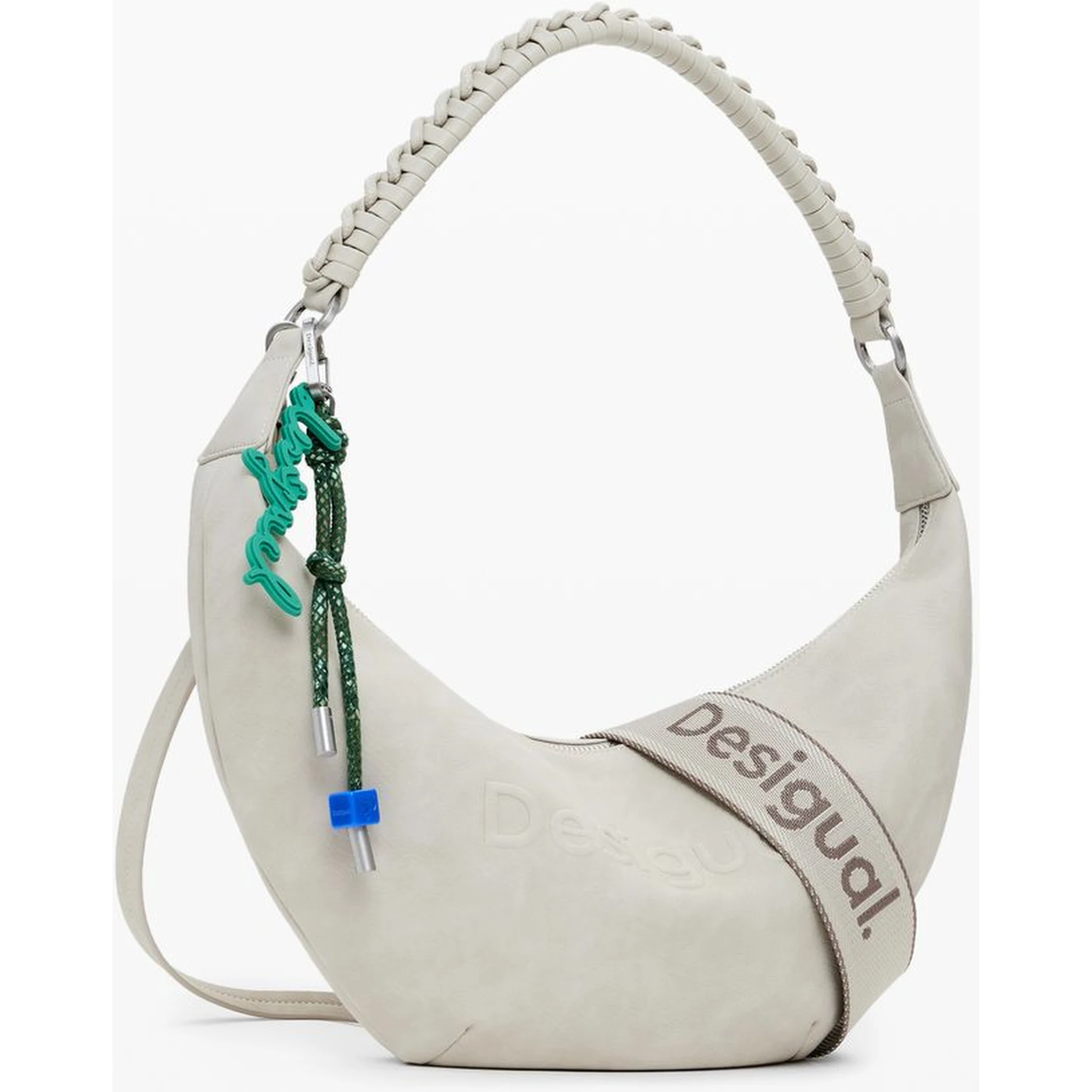 Beige Polyethylene Women Handbag