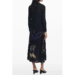 Black Polyester Women Dress