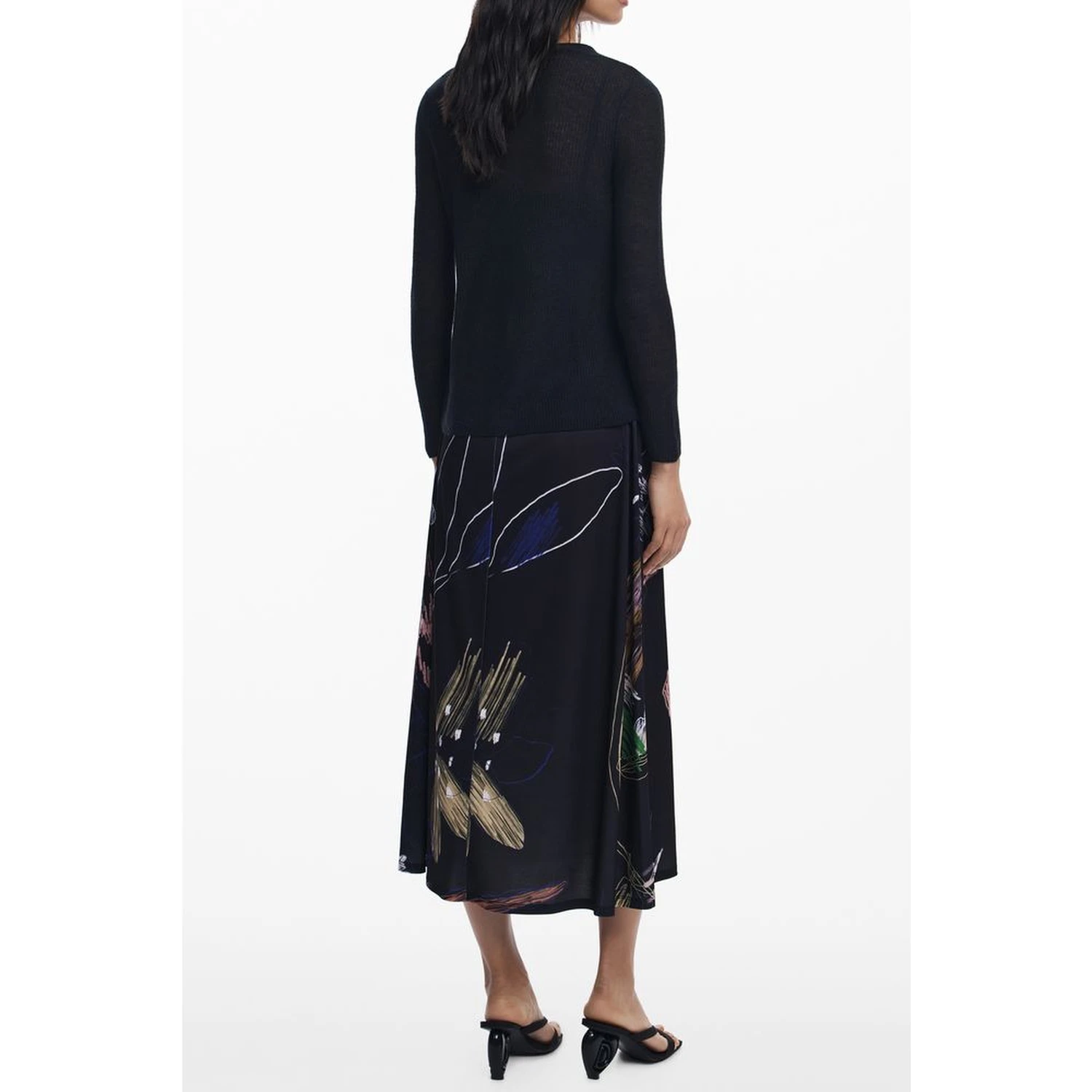 Black Polyester Women Dress