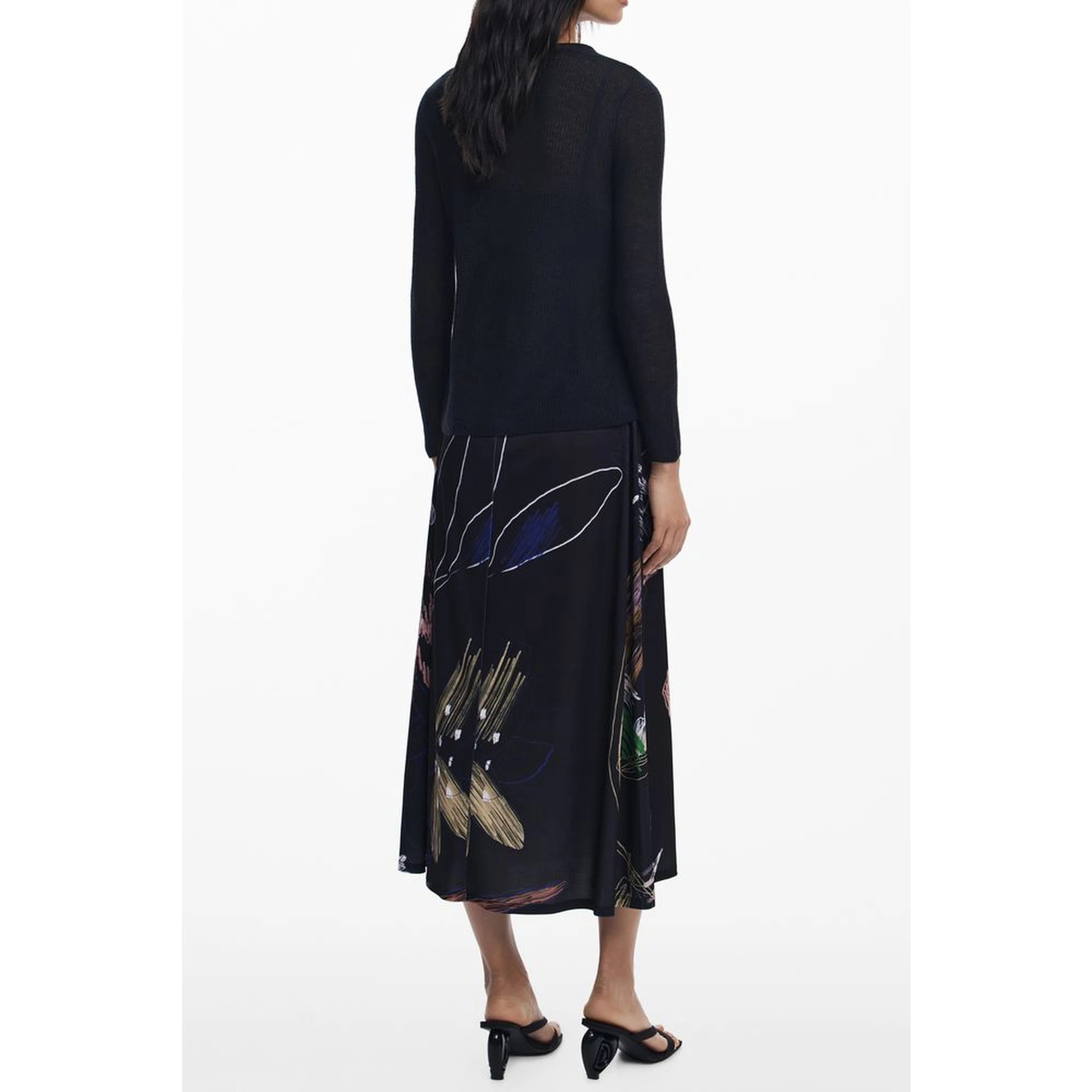 Black Polyester Women Dress
