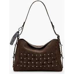Brown Polyethylene Women Handbag