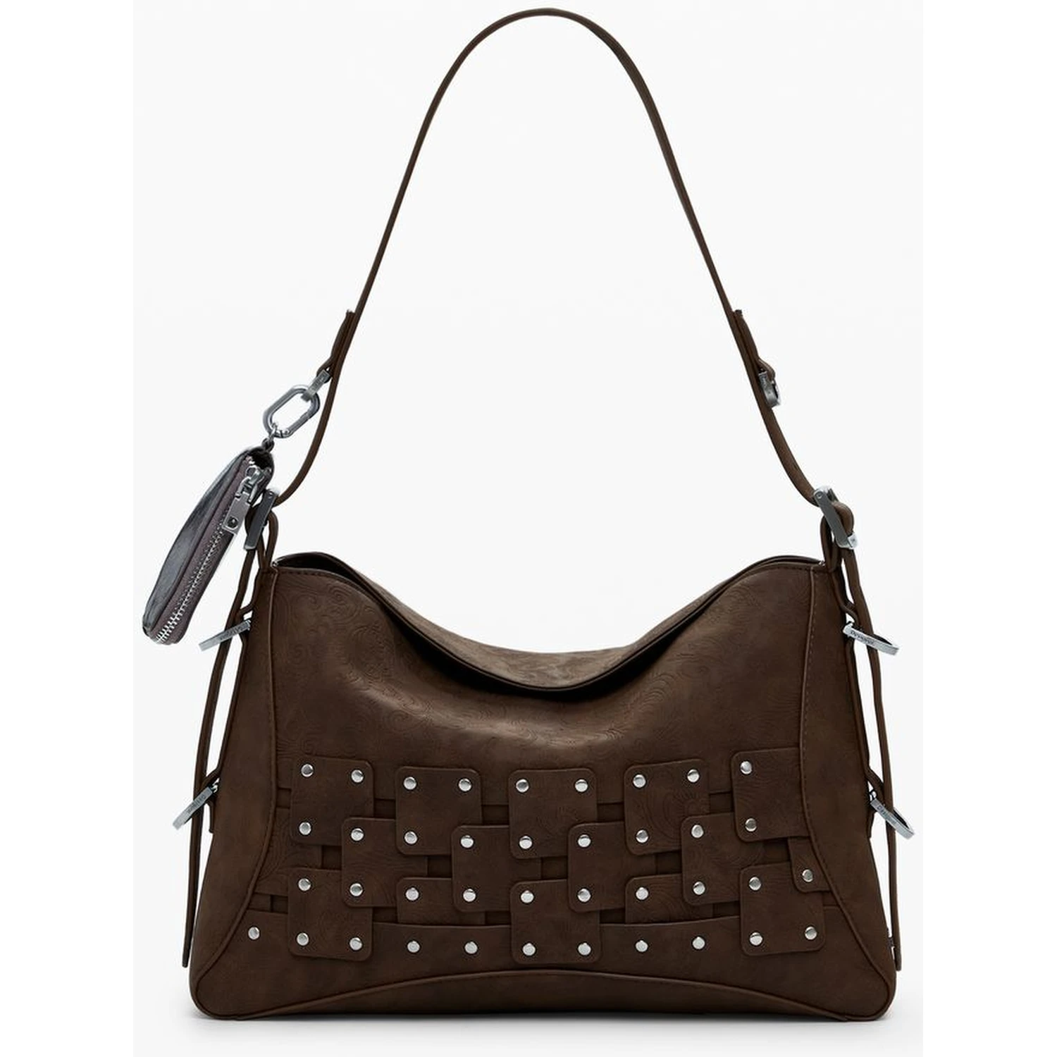 Brown Polyethylene Women Handbag