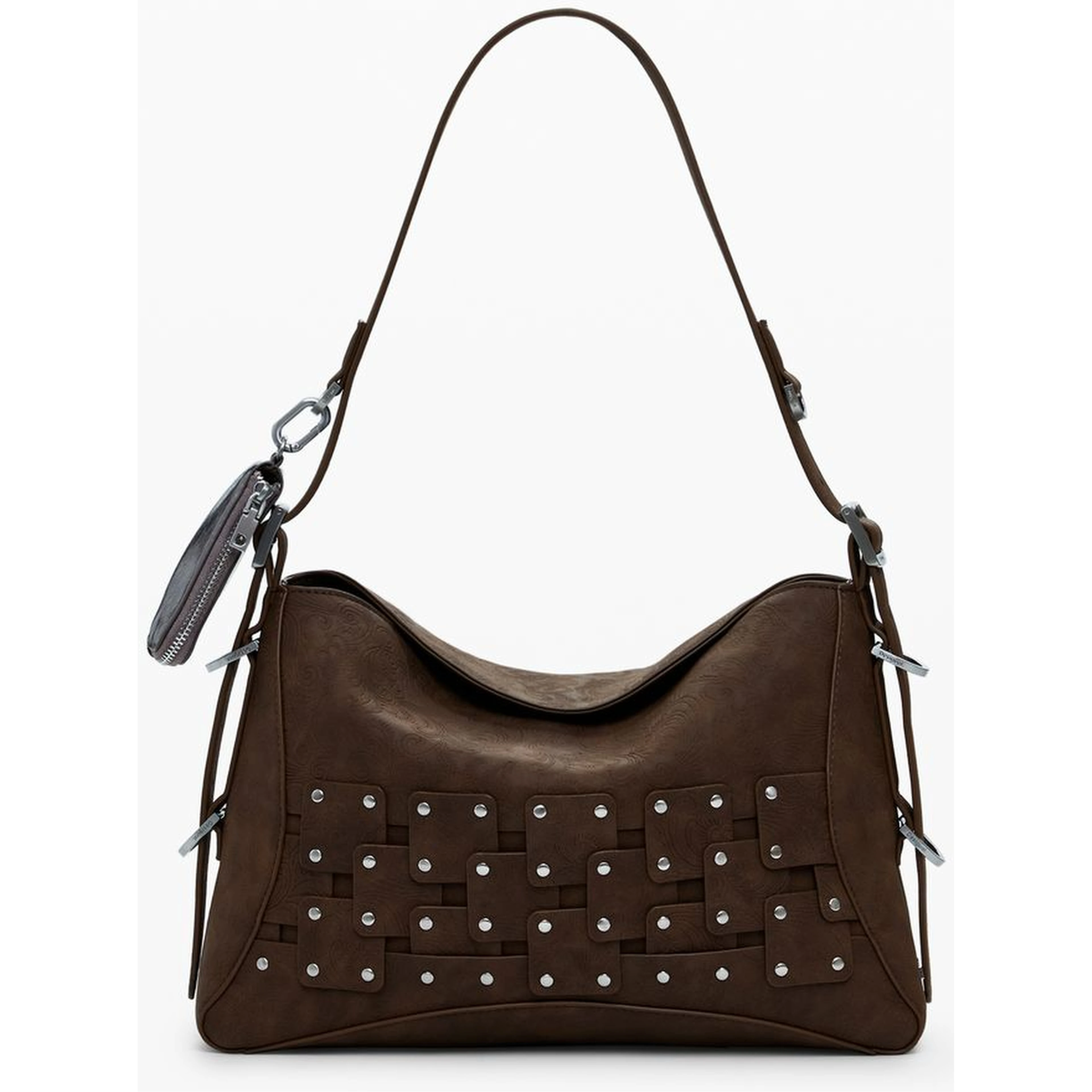 Brown Polyethylene Women Handbag
