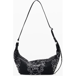 Black Polyethylene Women Handbag