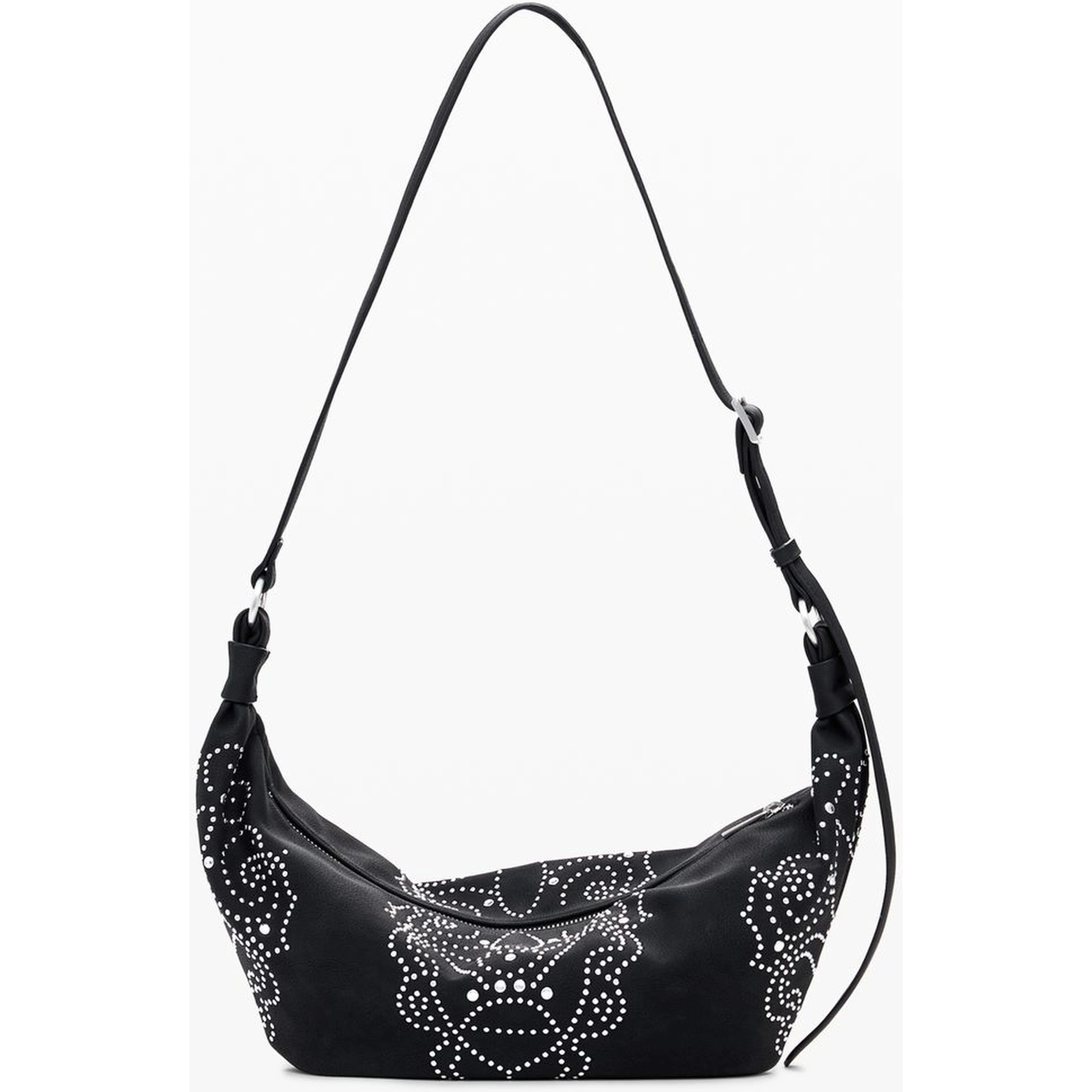 Black Polyethylene Women Handbag