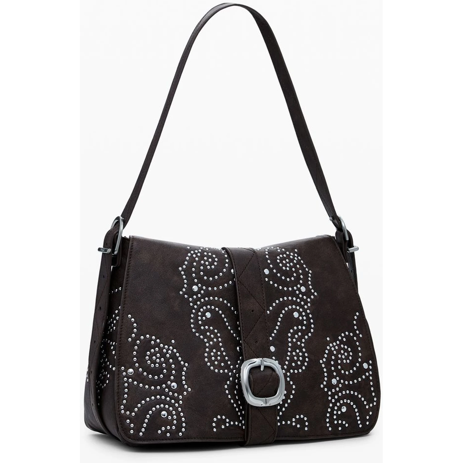 Brown Polyethylene Women Handbag