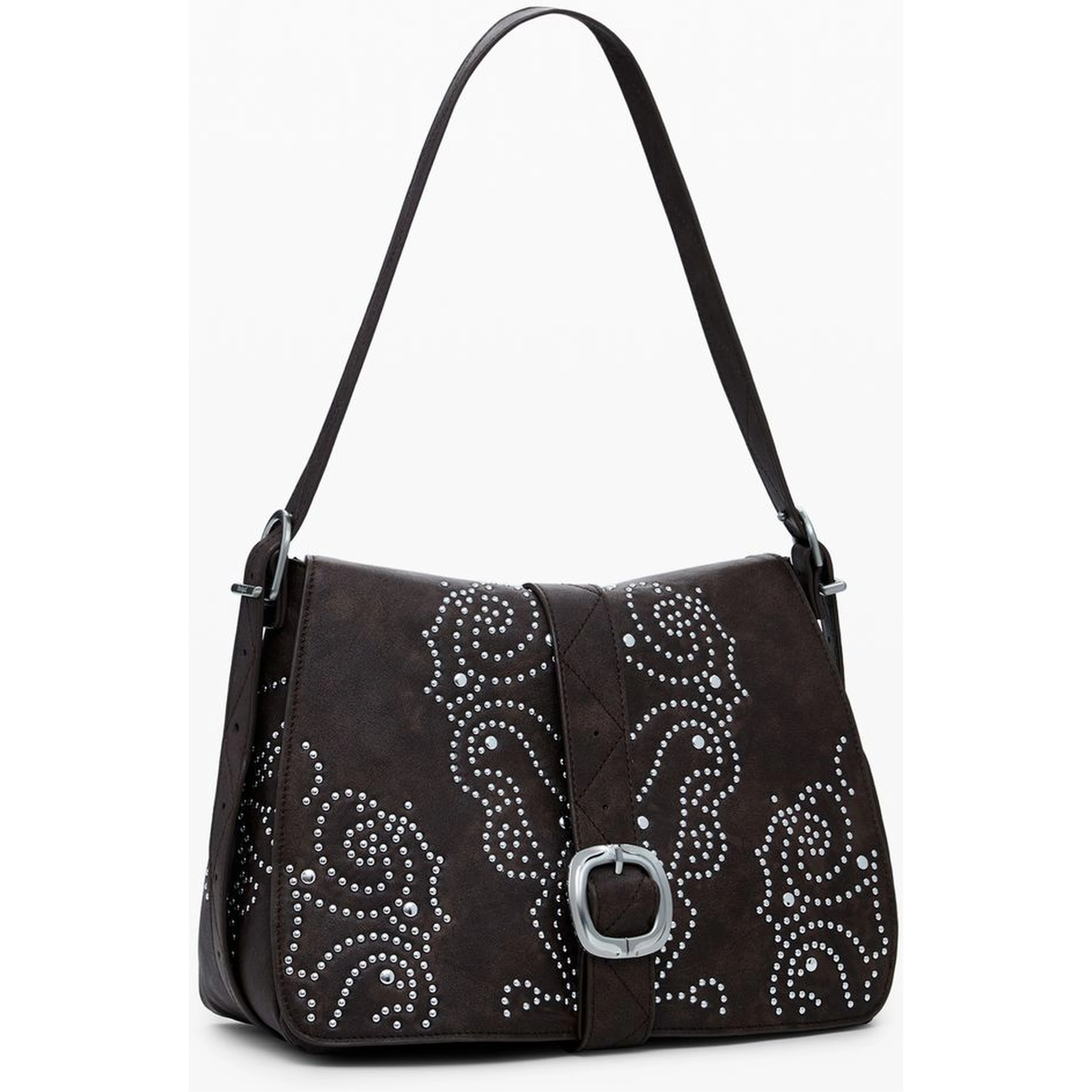 Brown Polyethylene Women Handbag