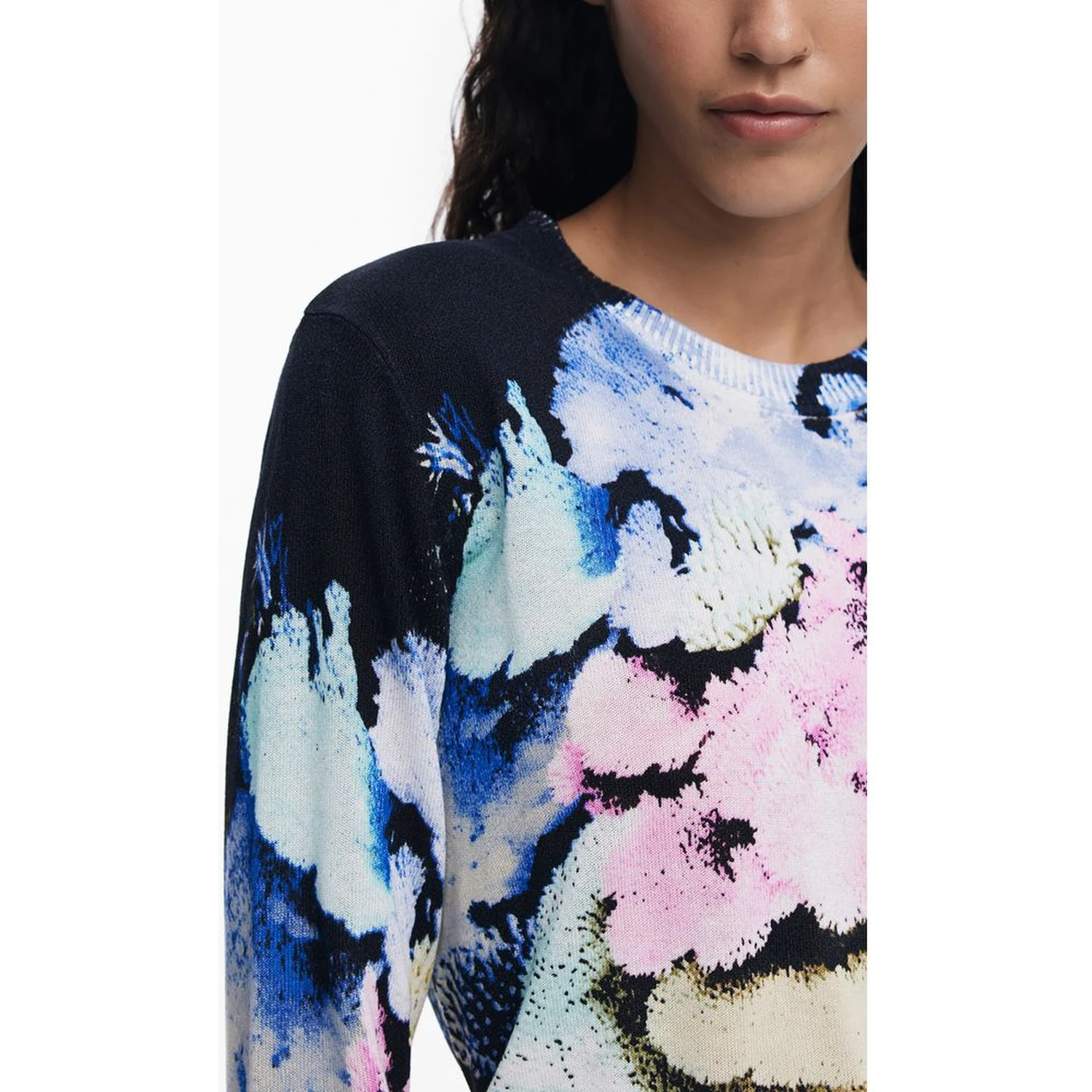 Black Linen Women Sweater