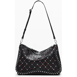 Black Polyethylene Women Handbag