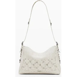 Beige Polyethylene Women Handbag