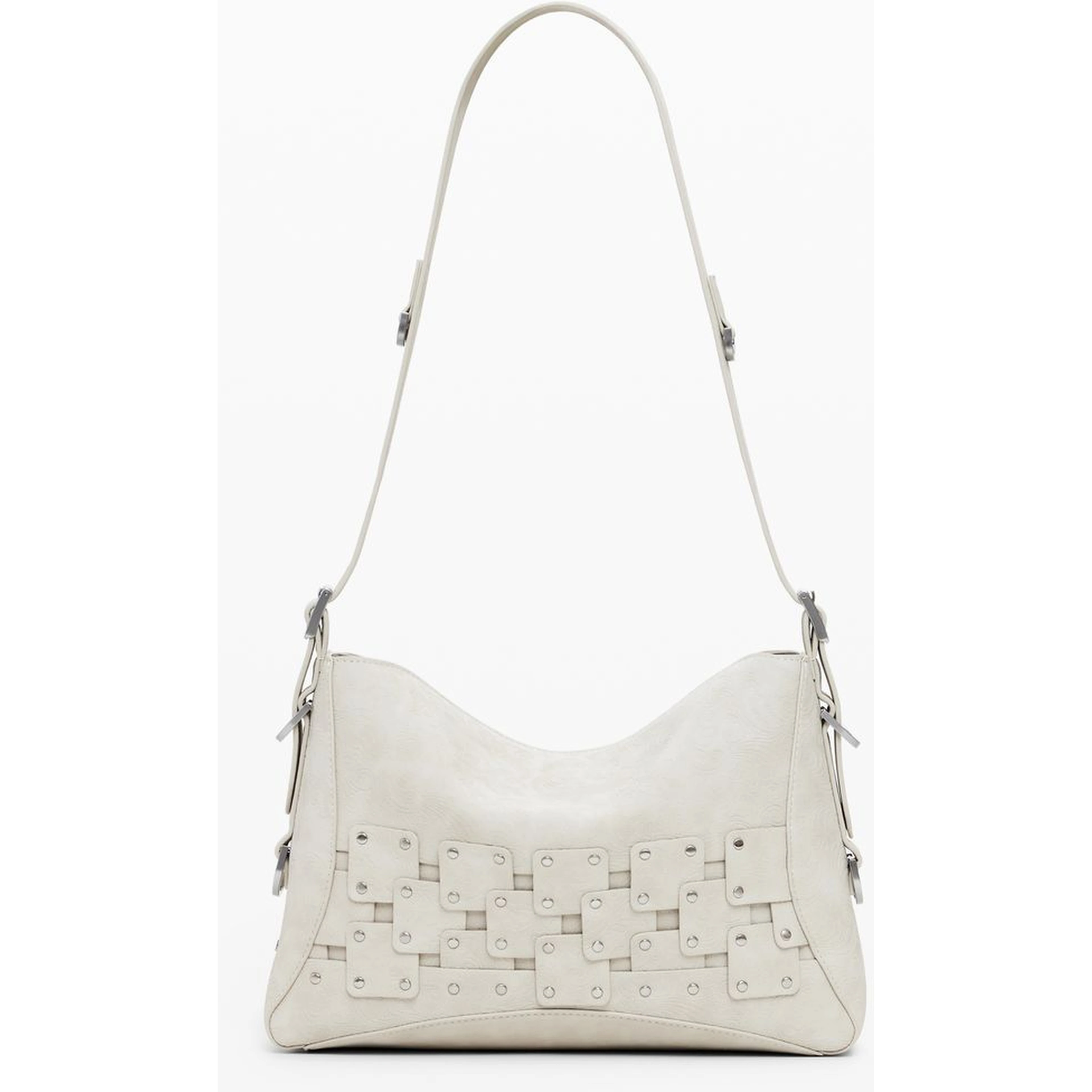 Beige Polyethylene Women Handbag
