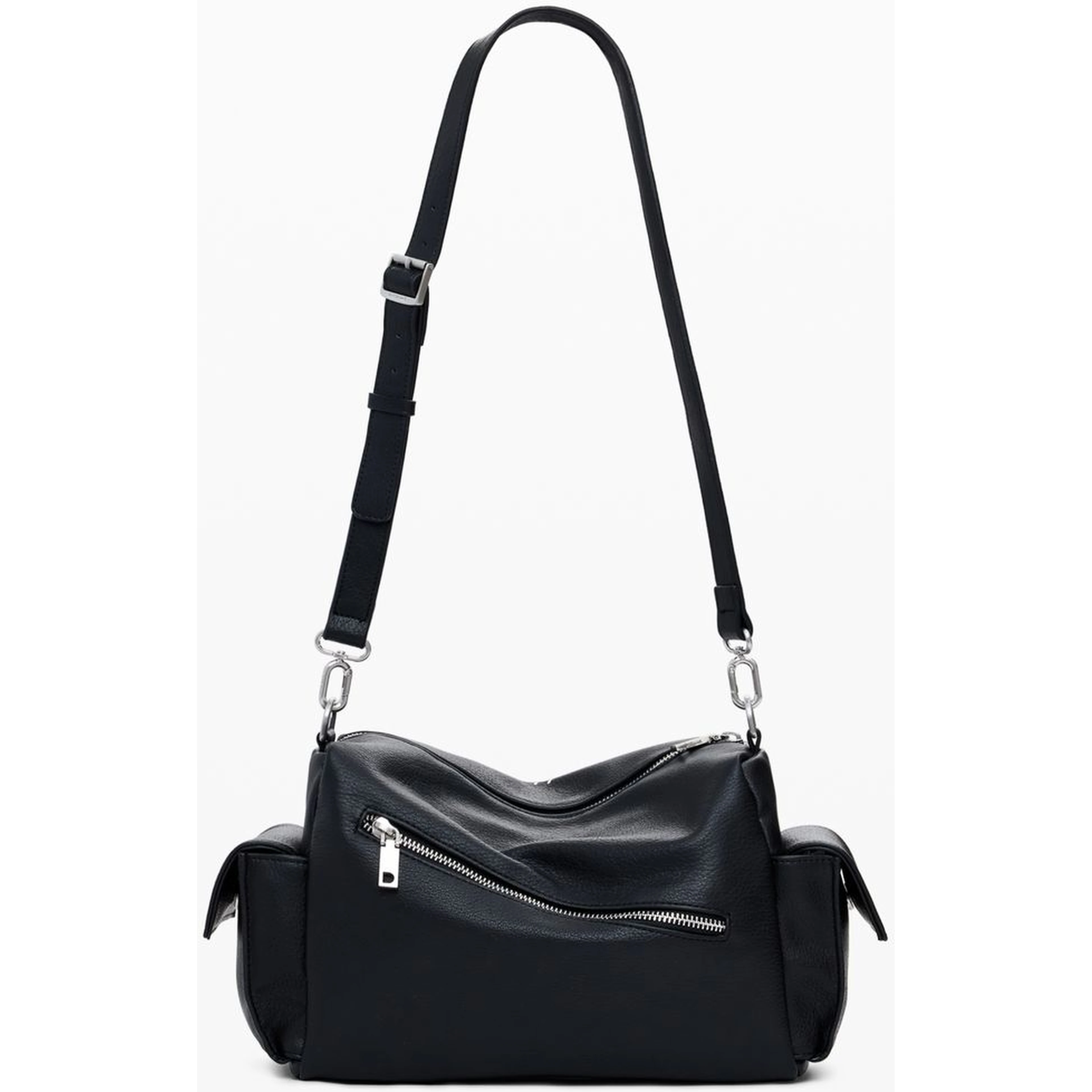 Black Polyethylene Women Handbag