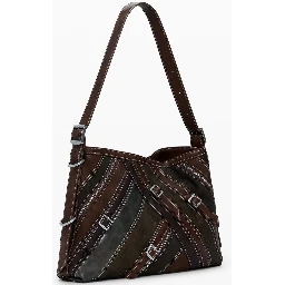 Brown Polyethylene Women Handbag
