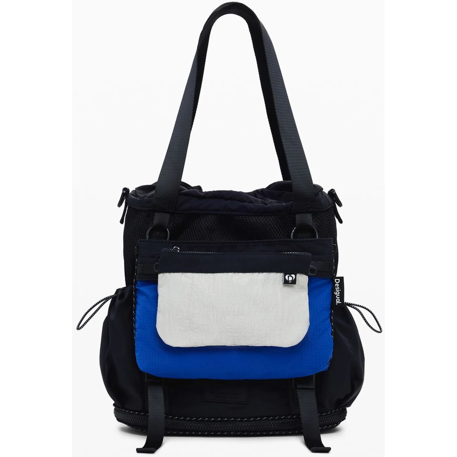 Black Polyester Women Handbag